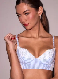 Poplin Lace Demi Bra