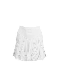Rib Flared Skirt