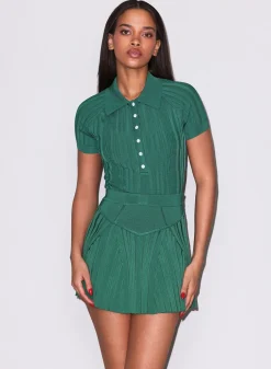 Rib Flared Skirt