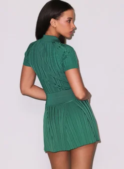 Rib Flared Skirt