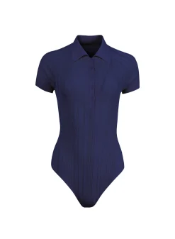 Rib Polo Bodysuit