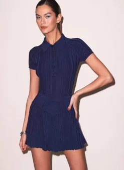 Rib Polo Bodysuit