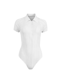 Rib Polo Bodysuit