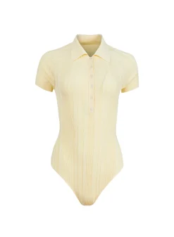 Rib Polo Bodysuit