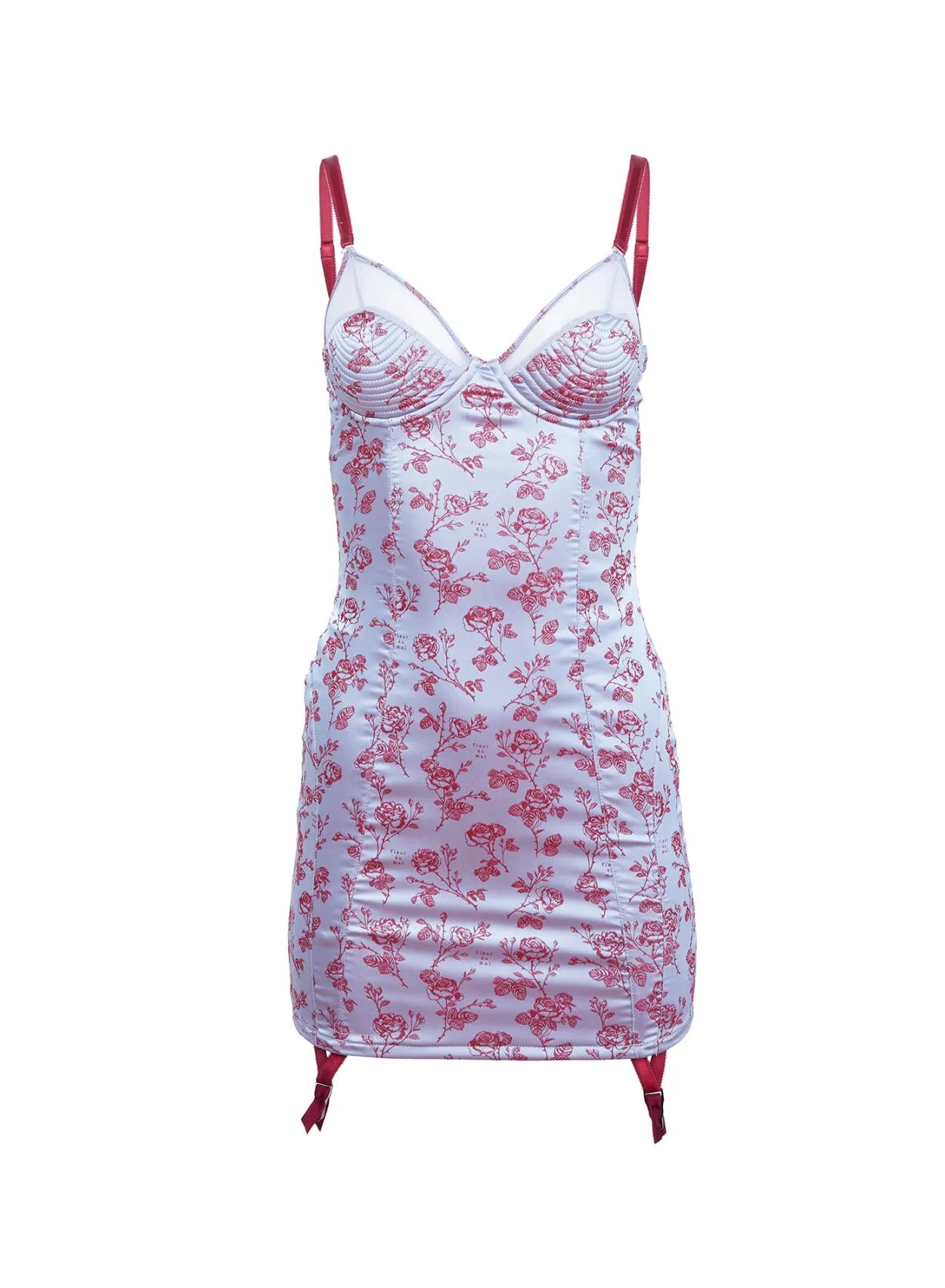 Rose Jacquard Bebe Slip Dress