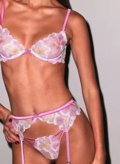 Sequin Hibiscus Garter Belt