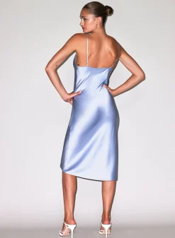 Silk Cowl Slip Dress