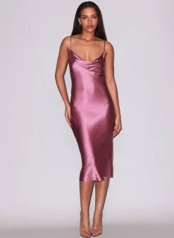 Silk Cowl Slip Dress