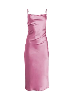 Silk Cowl Slip Dress
