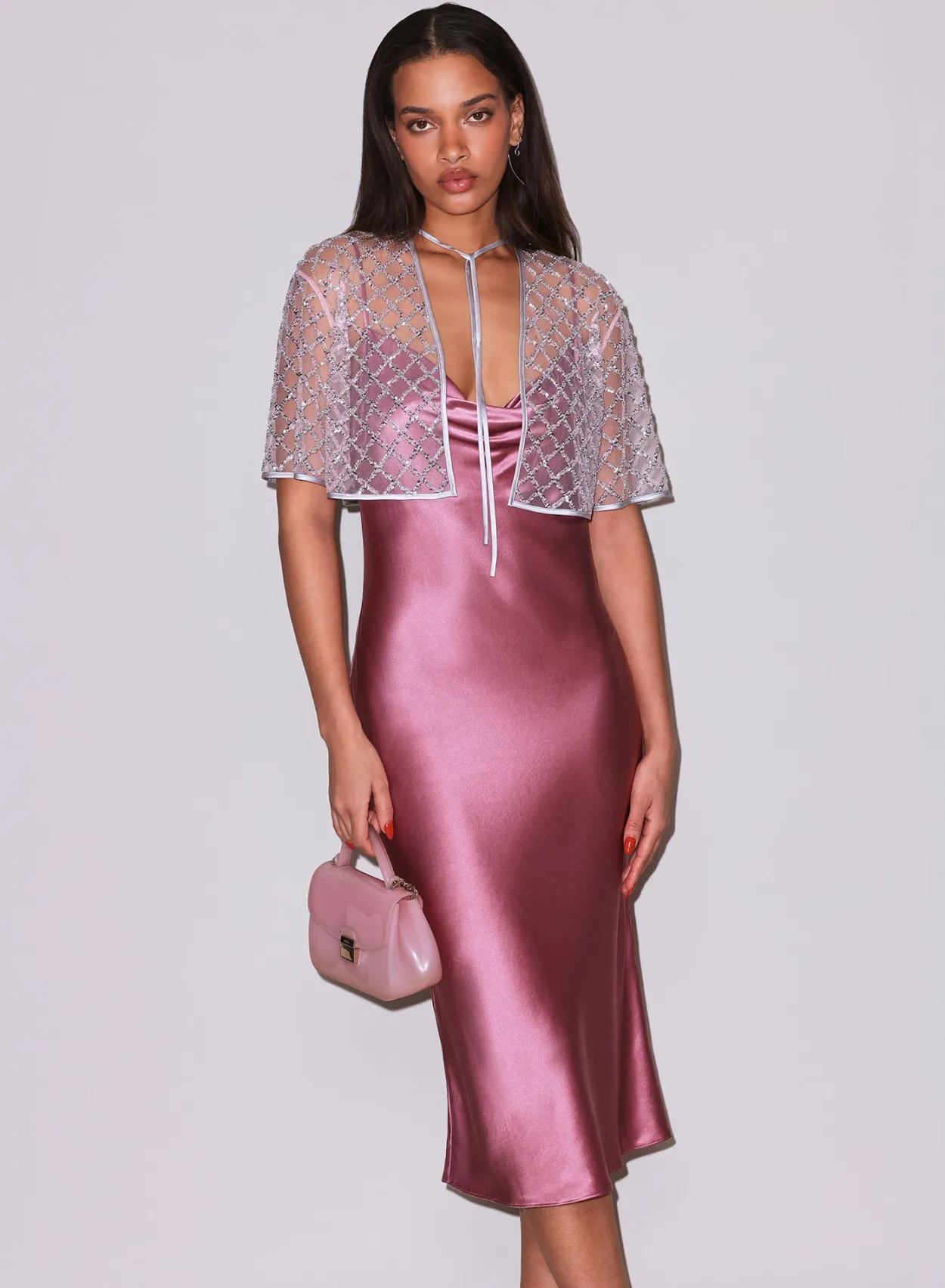 Silk Cowl Slip Dress