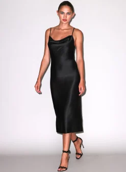 Silk Cowl Slip Dress