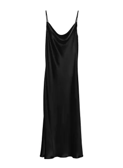 Silk Cowl Slip Dress