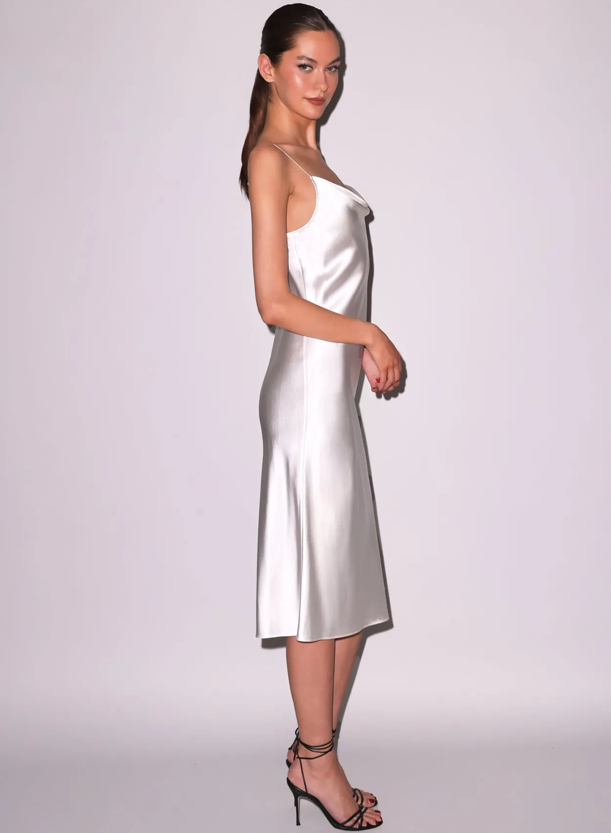 Silk Cowl Slip Dress