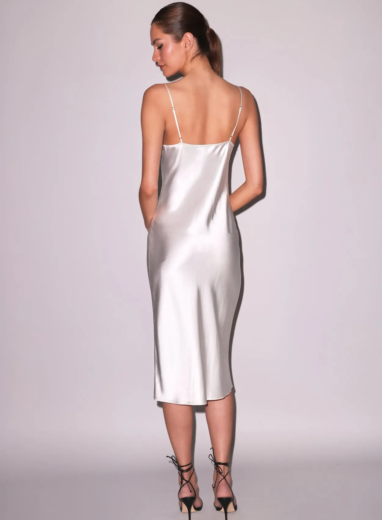 Silk Cowl Slip Dress