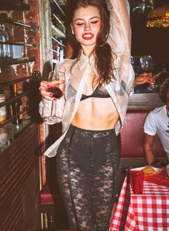 Silk Organza Button Down