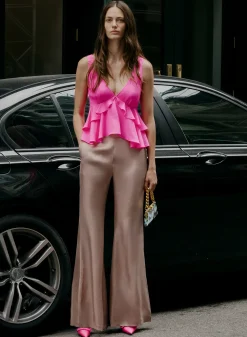 Silk Ruffle Top