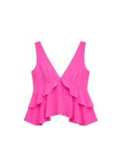 Silk Ruffle Top