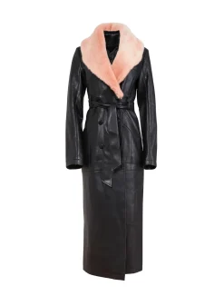 Vegan Leather & Fur Coat