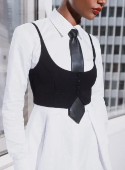 Vegan Leather Tie
