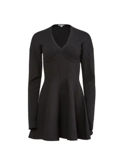 V-Neck Flared Corset Dress