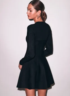 V-Neck Flared Corset Dress