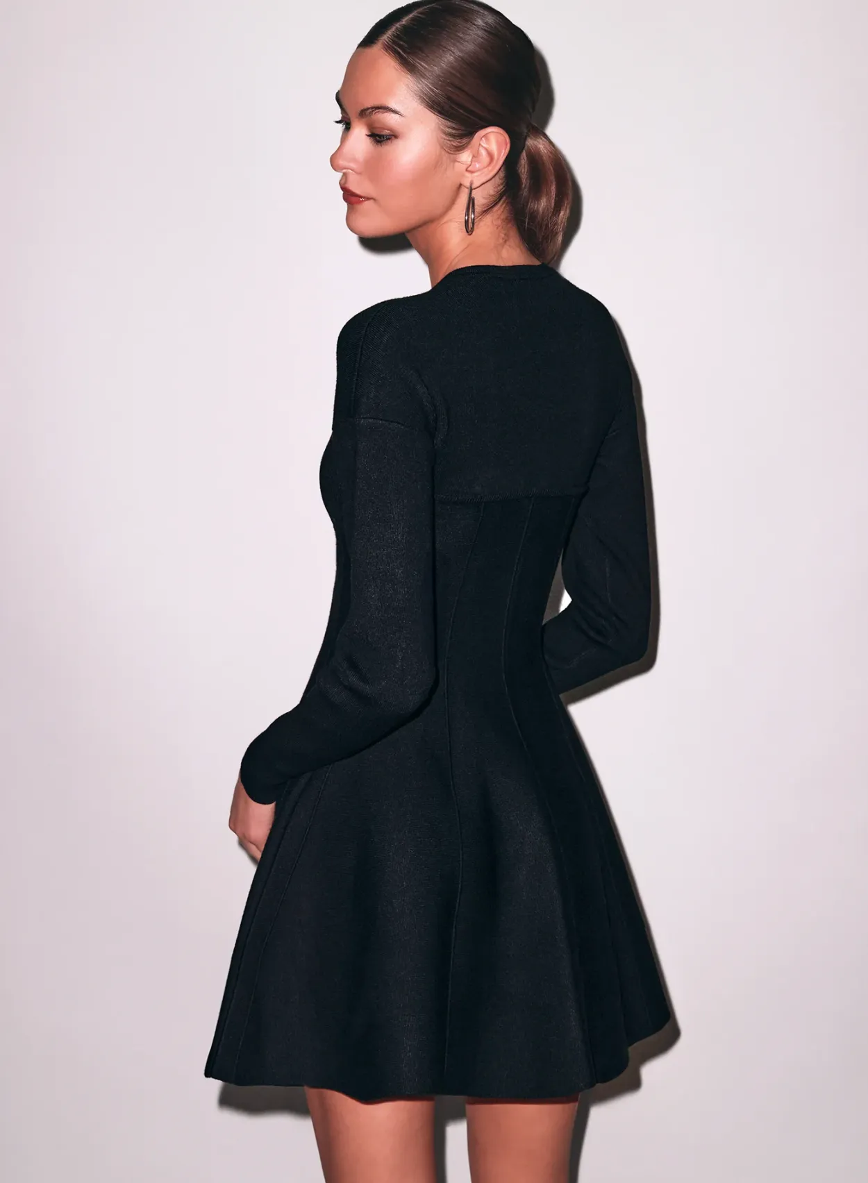 V-Neck Flared Corset Dress